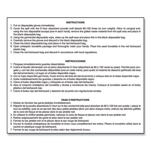 Image of Big D Industries 016900 D'vour Clean-Up Kit, Powder, All Inclusive Kit, 6/carton