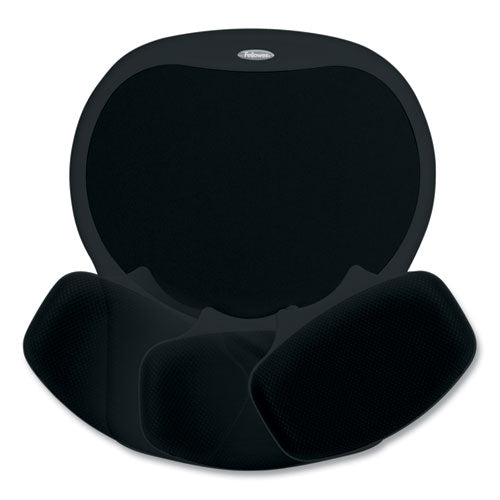 Image of Fellowes® 93730 Easy Glide Gel Mouse Pad with Wrist Rest, 10 x 12, Black