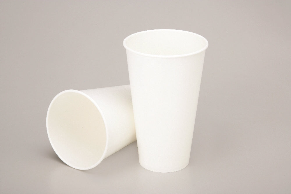 Disposable Paper Cup, Cold Liquids, 12 oz, White
