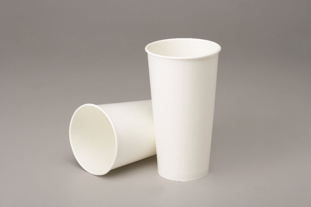 Disposable Paper Cup, Cold Beverage, Plastic Coated, 21 oz