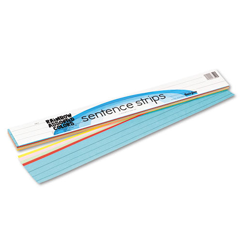 Image of Pacon® P0073400 Sentence Strips, 24 X 3, Lightweight, Assorted Colors, 100/pack