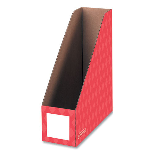 Image of Bankers Box® 3381901 Extra-Wide Cardboard Magazine File, 4.25 x 11.38 x 12.88, Assorted, 6/Pack