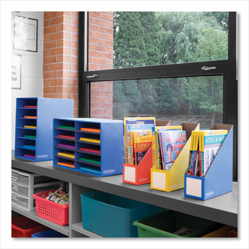 Image of Bankers Box® 3381901 Extra-Wide Cardboard Magazine File, 4.25 x 11.38 x 12.88, Assorted, 6/Pack