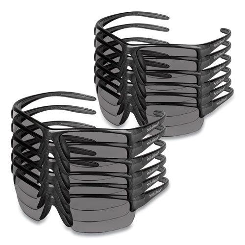 Image of KleenGuard KCC21297 Equalizer Safety Glasses, Gunmetal Half Frame, Smoke Dual Lens, 12/Box