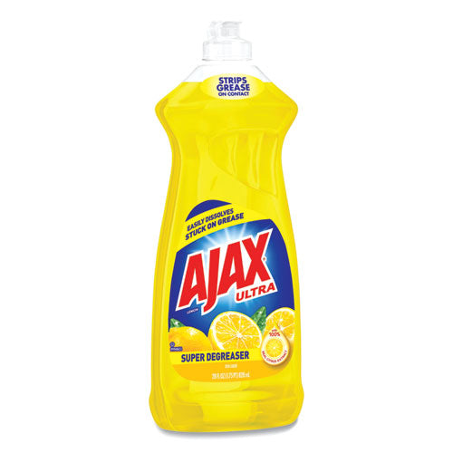 Image of Ajax® 144673 Dish Detergent, Lemon Scent, 28 Oz Bottle
