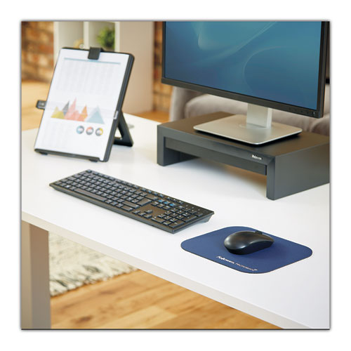 Image of Fellowes® 5933801 Mouse Pad with Microban Protection, 9 x 8, Navy