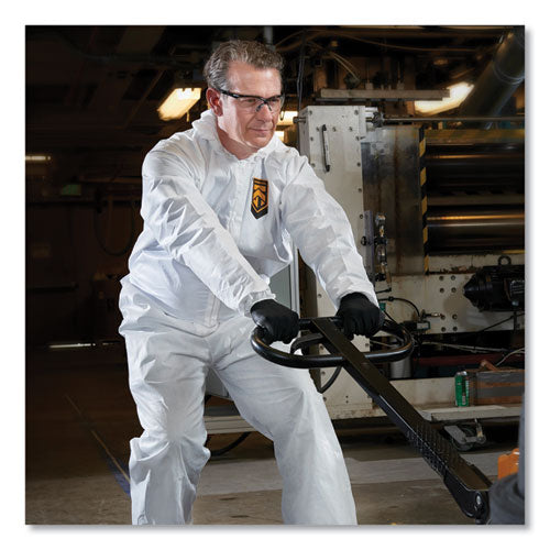 Image of KleenGuard KCC49127 A20 Breathable Particle Protection Coveralls, Elastic Back, Hood and Boots, 4X-Large, White, 20/Carton