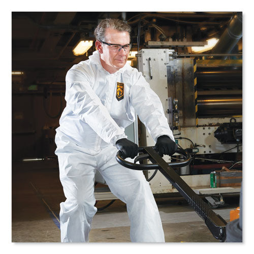 Image of KleenGuard KCC49112 A20 Breathable Particle Protection Coveralls, Elastic Back, Hood, Medium, White, 24/carton