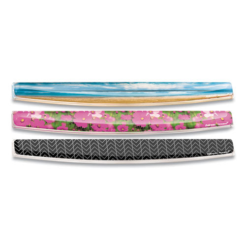Image of Fellowes® 9179401 Photo Gel Keyboard Wrist Rest with Microban Protection, 18.56 x 2.31, Sandy Beach Design