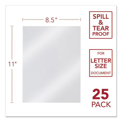 Image of GBC® 2514499P Design View Poly Presentation Covers for Binding Systems, Plastic, Square Corners, 11 x 8.5, Frost, 25/Pack