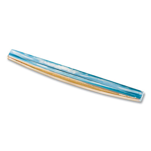 Image of Fellowes® 9179401 Photo Gel Keyboard Wrist Rest with Microban Protection, 18.56 x 2.31, Sandy Beach Design
