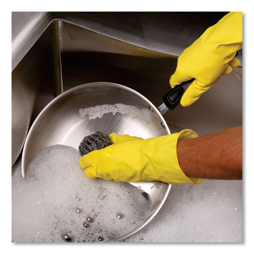 Image of Boardwalk® 84BWK SS Stainless Steel Scrubber, Large Size, 2.5 X 2.75, Steel Gray, 12/carton