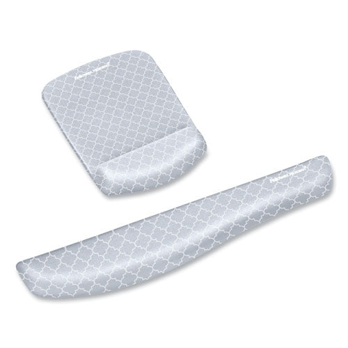 Image of Fellowes® 9549801 PlushTouch Keyboard Wrist Rest with FoamFusion Technology, 18.12 x 3.19, Lattice Design