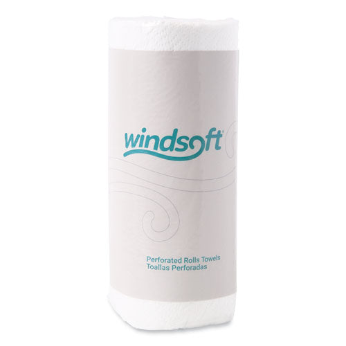 Image of Windsoft® WIN1220RL Kitchen Roll Towels, 2-Ply, 11 x 8.8, White, 100/Roll