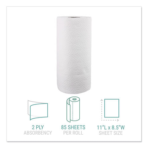 Image of Windsoft® WIN122085RL Kitchen Roll Towels, 2-Ply, 11 X 8.5, White, 85/roll