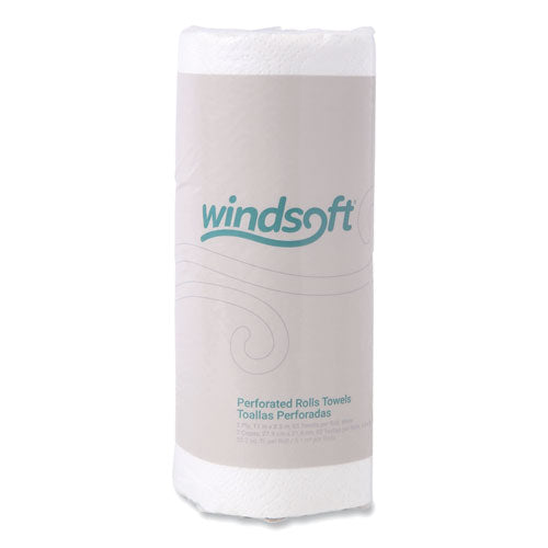 Image of Windsoft® WIN122085RL Kitchen Roll Towels, 2-Ply, 11 X 8.5, White, 85/roll