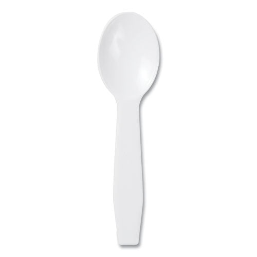 Image of AmerCareRoyal® RTS3000 Polystyrene Taster Spoons, Plastic, 3", White, 3,000/Carton