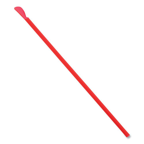 Image of AmerCareRoyal® RJSS10 Jumbo Spoon Straw, 10.25", Plastic, Red, 300/pack, 18 Packs/carton