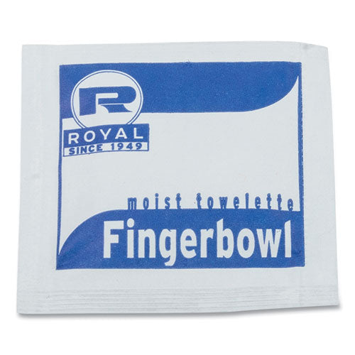 Image of AmerCareRoyal® RF1MB Moist Towelettes, Individually Wrapped, 4 x 6, Lemon Scent, White, 1,000/Carton