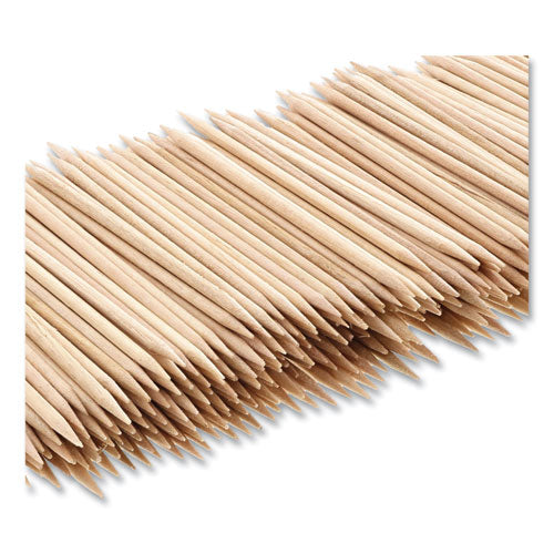Image of AmerCareRoyal® R820 Round Wood Toothpicks, 2.5", Natural, 800/Box, 24 Boxes/Case, 5 Cases/Carton