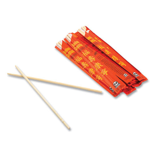 Image of AmerCareRoyal® R809 Chopsticks, Paper, 9", Natural, 1,000/Carton