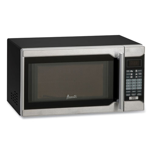 Image of Avanti MT7V3S 0.7 cu ft Countertop Microwave Oven, 700 W, Black/Stainless Steel