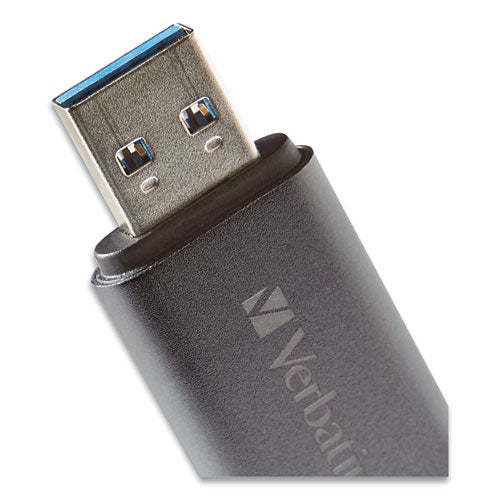 Image of Verbatim® 49301 Store 'n' Go Dual Usb 3.0 Flash Drive For Apple Lightning Devices, 64 Gb, Graphite