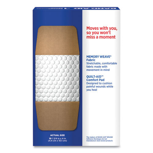 Image of BAND-AID® 111834100 Flexible Fabric Extra Large Adhesive Bandages, 1.75 X 4, 10/box