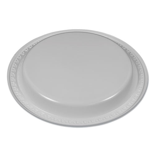 Image of Tablemate® 7644WH Plastic Dinnerware, Plates, 7" Dia, White, 125/pack