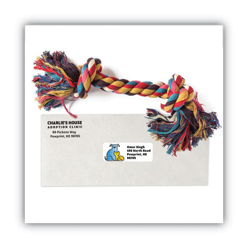 Image of MACO® MML-3000 White Laser/inkjet Shipping Address Labels, Inkjet/laser Printers, 1 X 2.63, White, 30 Labels/sheet, 100 Sheets/box