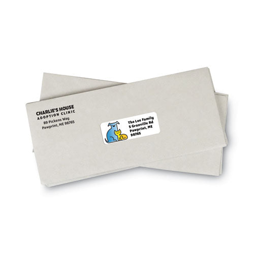 Image of MACO® MML-3000 White Laser/inkjet Shipping Address Labels, Inkjet/laser Printers, 1 X 2.63, White, 30 Labels/sheet, 100 Sheets/box