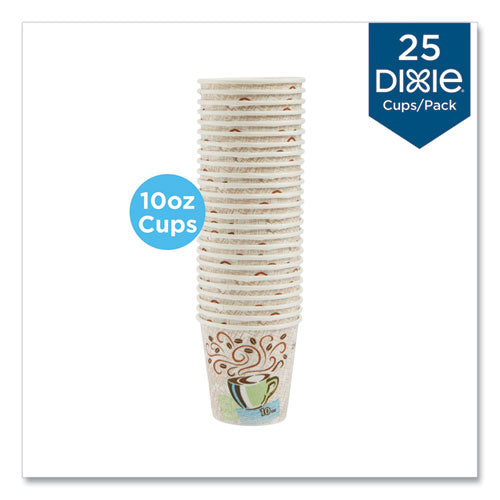 Image of Dixie® 5310DX Perfectouch Paper Hot Cups, 10 Oz, Coffee Haze Design, 25/pack