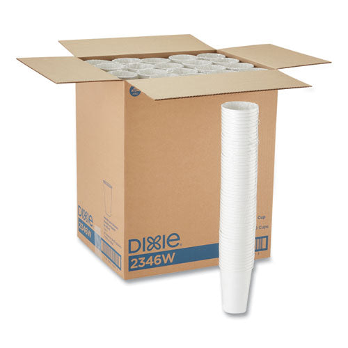 Image of Dixie® 2346W Paper Hot Cups, 16 Oz, White, 50/sleeve, 20 Sleeves/carton