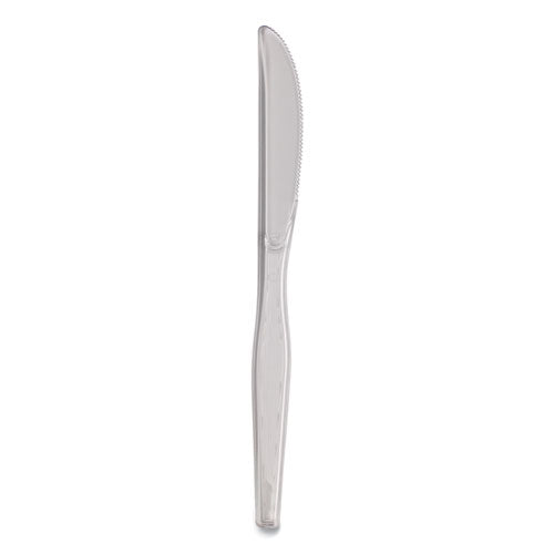 Image of Dixie® KH017 Heavyweight Polystyrene Cutlery, Knife, Plastic, Clear, 1,000/Carton