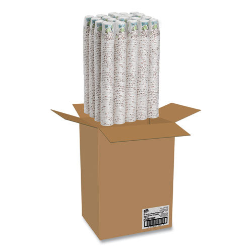 Image of Dixie® 5342CDWR Perfectouch Paper Hot Cups, 12 Oz, Coffee Haze Design, Individually Wrapped, 1,000/carton