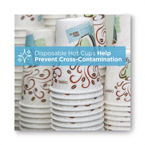Image of Dixie® 5320CD Perfectouch Paper Hot Cups, 20 Oz, Coffee Haze Design, 25/pack