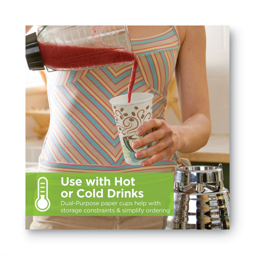 Image of Dixie® 5342W PerfecTouch Hot/Cold Cups, 12 oz, Paper, White, 50/Bag, 20 Bags/Carton