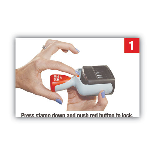 Image of COSCO 2000PLUS® 011034 Model S 360 Two-Color Message Dater, 1.75 X 1, "received", Self-Inking, Blue/red