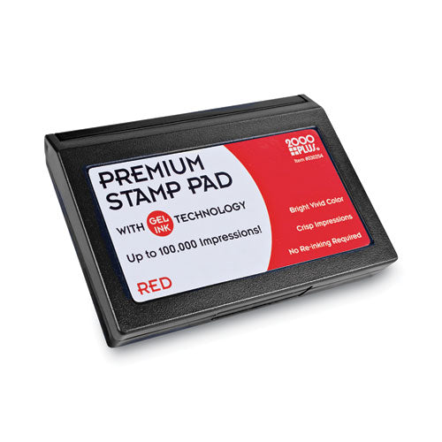 Image of COSCO 030254 Microgel Stamp Pad for 2000 PLUS, 4.25" x 2.75", Red