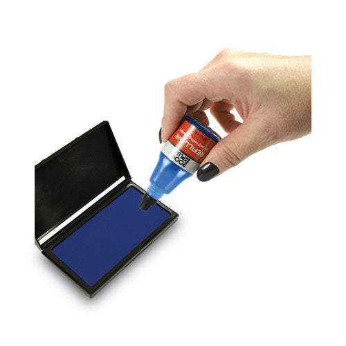 Image of COSCO 2000PLUS® 032961 Self-Inking Refill Ink, 0.9 oz. Bottle, Blue