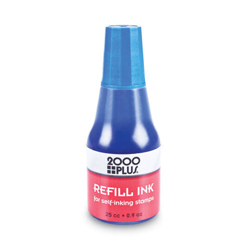 Image of COSCO 2000PLUS® 032961 Self-Inking Refill Ink, 0.9 oz. Bottle, Blue