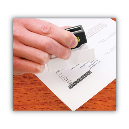 Image of COSCO 034590 secure-i-d security stamp, obscures area 2.5 x 0.31, black