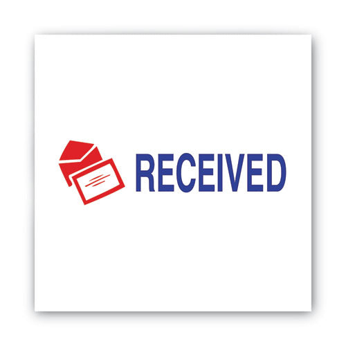 Image of ACCUSTAMP2® 035537 Pre-Inked Shutter Stamp, Red/Blue, RECEIVED, 1.63 x 0.5