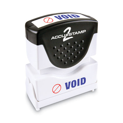 Image of ACCUSTAMP2® 035539 Pre-Inked Shutter Stamp, Red/Blue, VOID, 1.63 x 0.5