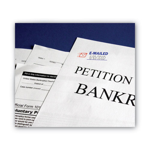 Image of ACCUSTAMP2® 035541 Pre-Inked Shutter Stamp, Red/Blue, EMAILED, 1.63 x 0.5