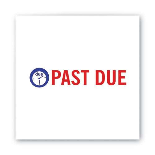 Image of ACCUSTAMP2® 035543 Pre-Inked Shutter Stamp, Red/Blue, PAST DUE, 1.63 x 0.5