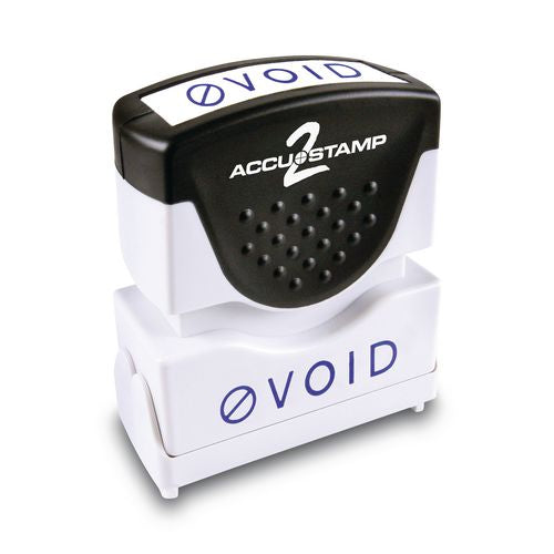 Image of ACCUSTAMP2® 035584 Pre-Inked Shutter Stamp, VOID, 1.63 x 0.5, Blue