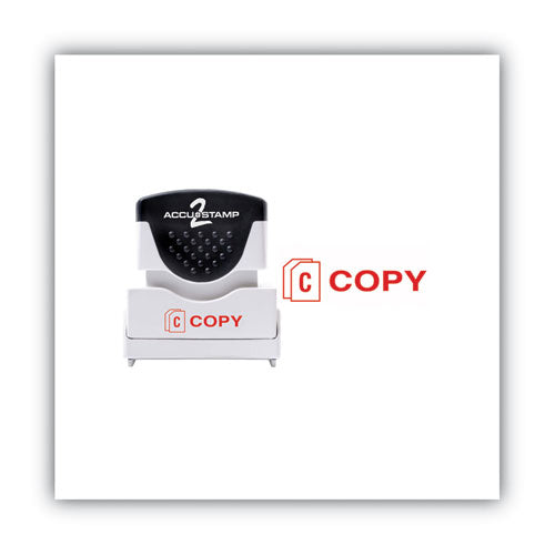 Image of ACCUSTAMP2Â® Pre-Inked Shutter Stamp, Red, COPY, 1.63 x 0.5