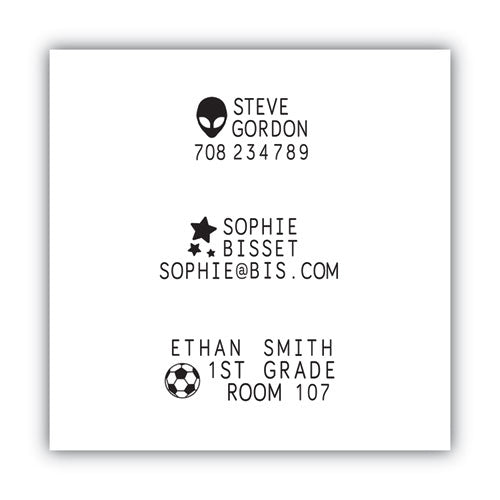 Image of COSCO 039605 MINE Textile Stamp, 1.5" x 1.5", Black