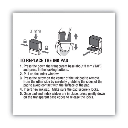Image of COSCO 2000PLUS® 065471 Replacement Ink Pad for 2000PLUS 1SI40PGL and 1SI40P, 2.38" x 0.25", Black